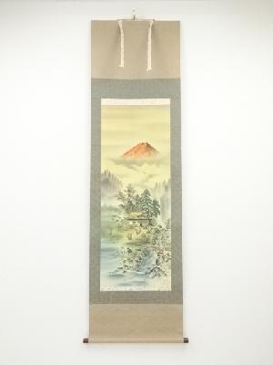 今井月庵筆　開運十金図　肉筆絹本掛軸（共箱）